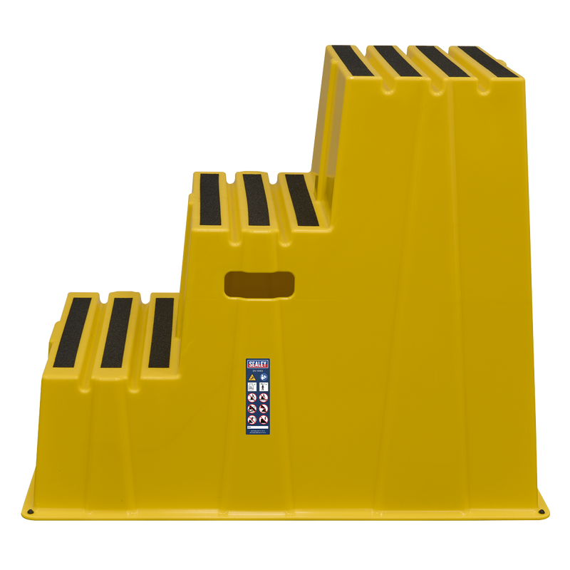Sealey KS7 Heavy-Duty 3-Step Safety Steps with Anti-Slip Treads 150kg Capacity, Yellow - EN 14183 - additional view 13