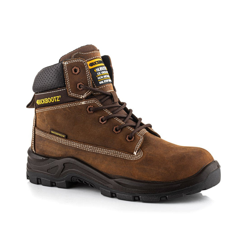Buckbootz Lacerz Nubuckz Waterproof Safety Lace Boots