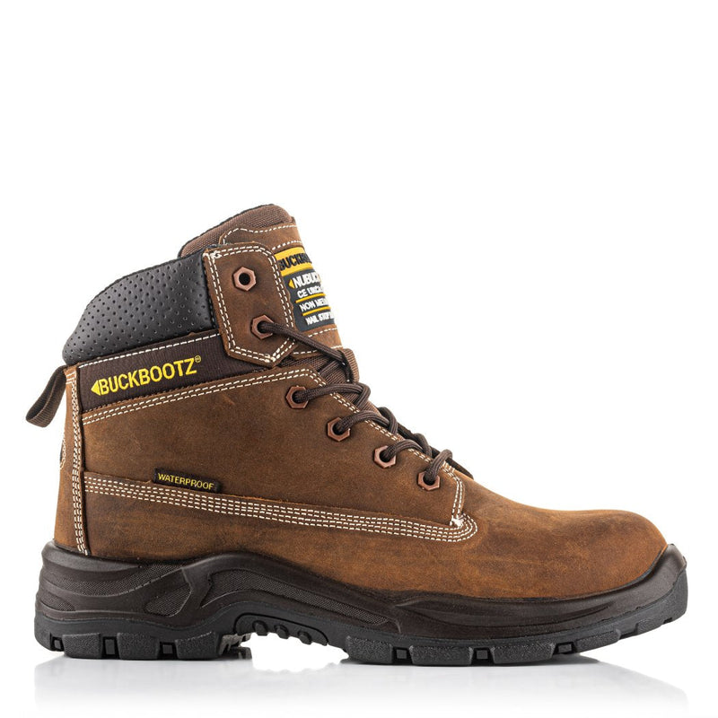 Buckbootz Lacerz Nubuckz Waterproof Safety Lace Boots