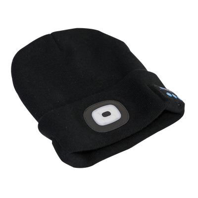 Sealey LED185W Rechargeable USB Beanie Hat with Wireless Headphones 1W SMD LED