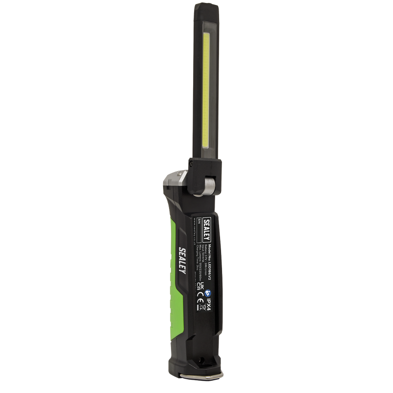 Sealey LED186 Rechargeable Slim Folding Inspection Light 6W COB LED & 1W SMD LED Lithium-ion