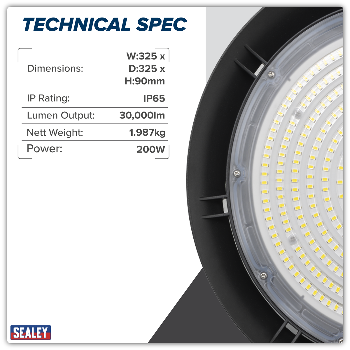 Sealey LED200HB 200W LED High Bay Light 6000K - additional view 14