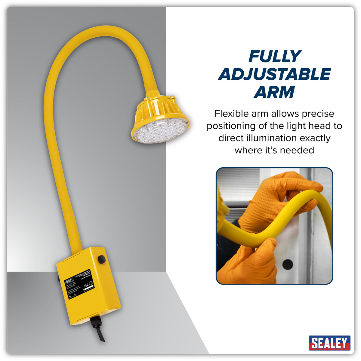 Sealey LED20WDL Loading Bay Floodlight with Flexible Arm 20W SMD LED - additional view 10