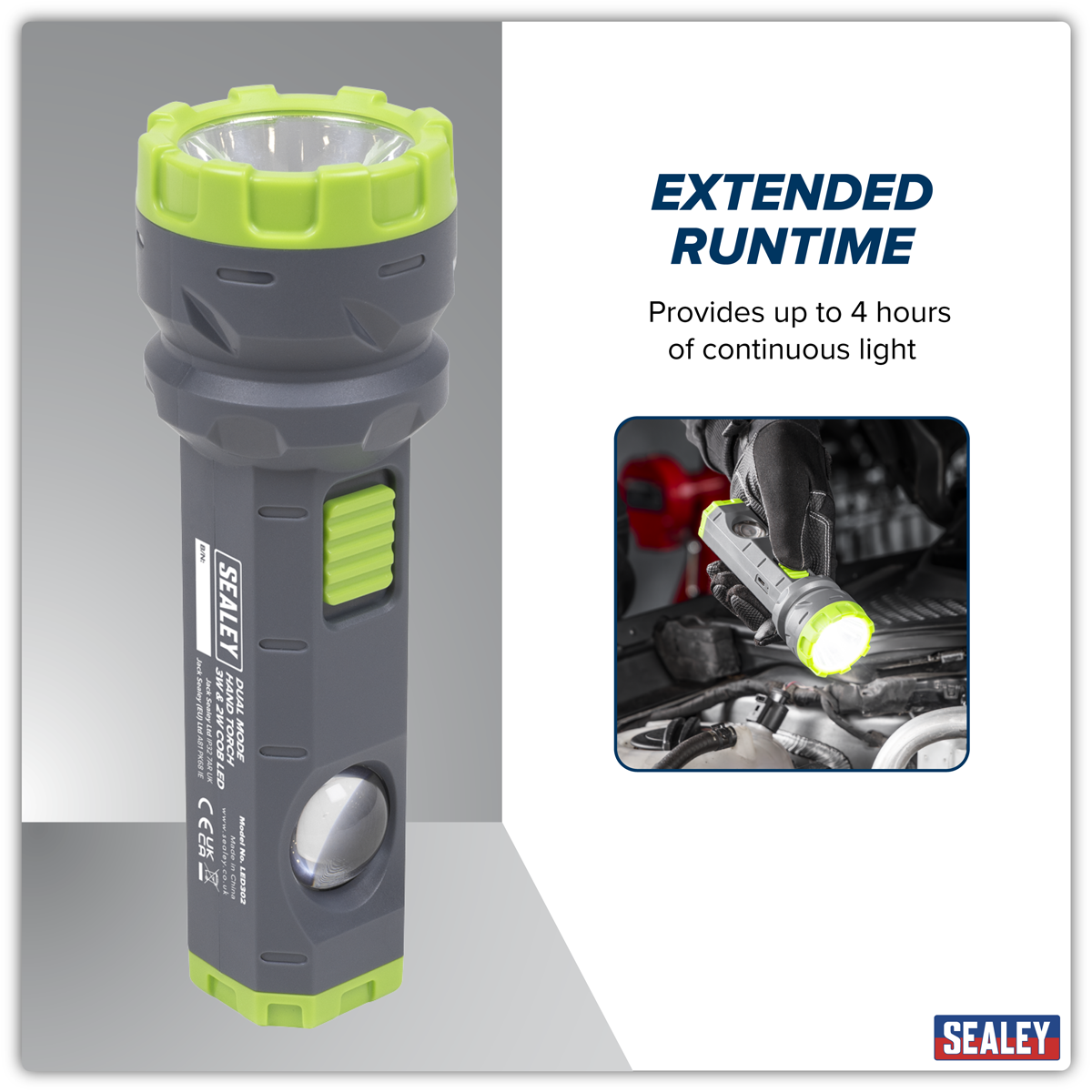 Sealey LED302 Dual Mode Hand Torch 3W & 2W COB LED - additional view 3