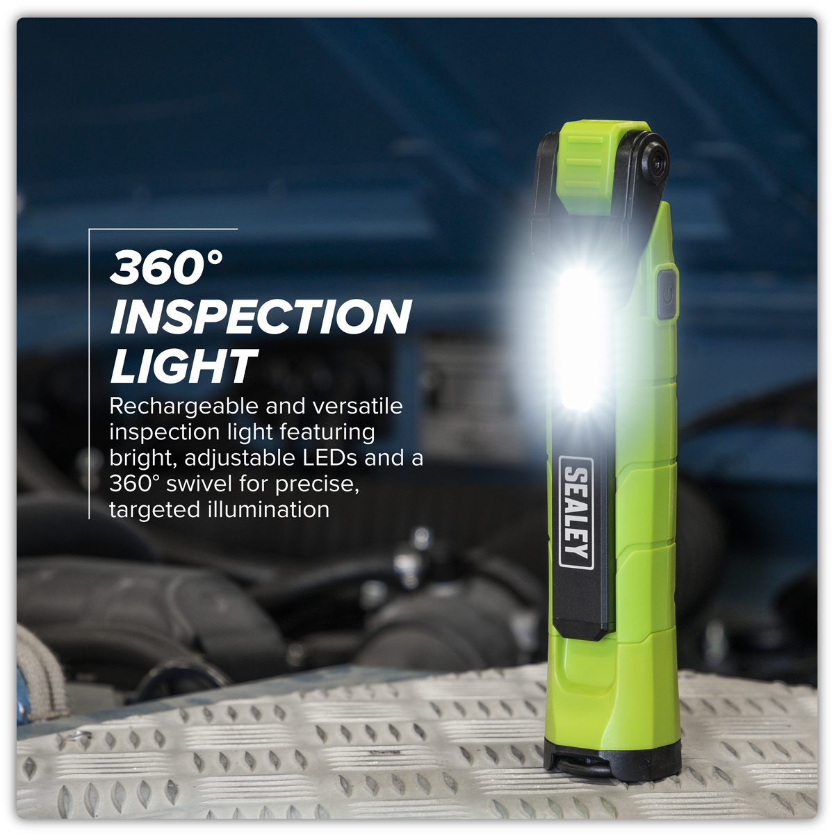 Sealey LED3605G Rechargeable 360° Inspection Light 10W & 2 x 4W SMD LED - Green - additional view 7