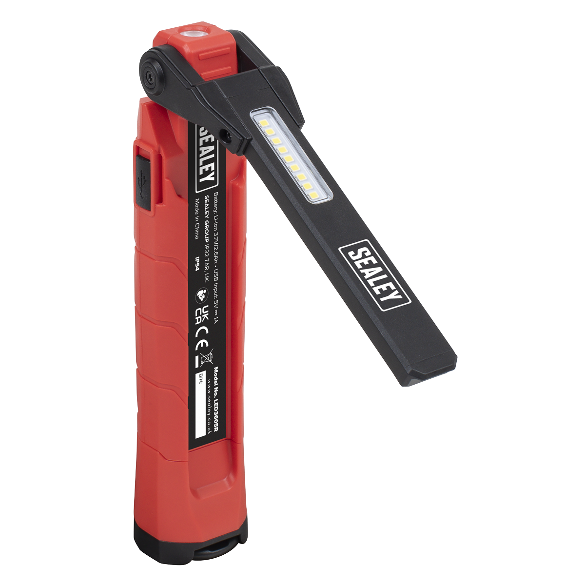 Sealey LED3605R Rechargeable 360° Inspection Light 10W & 2 x 4W SMD LED - Red - additional view 6