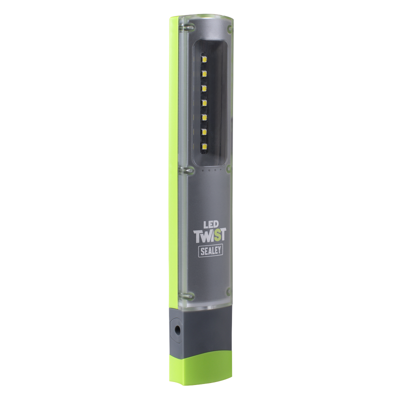 Sealey LED401G LED Twist® Rechargeable Inspection Light 2W & 1W SMD LED