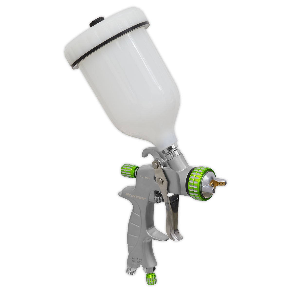 Sealey LVLP01 Premier Professional LVLP Gravity Feed Spray Gun 1.4mm Set-Up - additional view 2