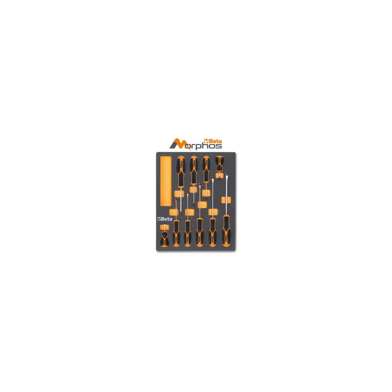 Beta Eva Foam Tray With Morphos Screwdrivers For Slotted And Phillips Head Screws - M208MH