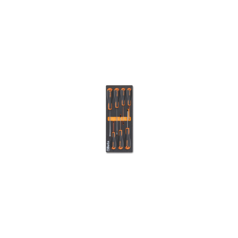Beta Foam Tray With 7 Evox Screwdrivers For Slotted And Phillips Head Screws - M218