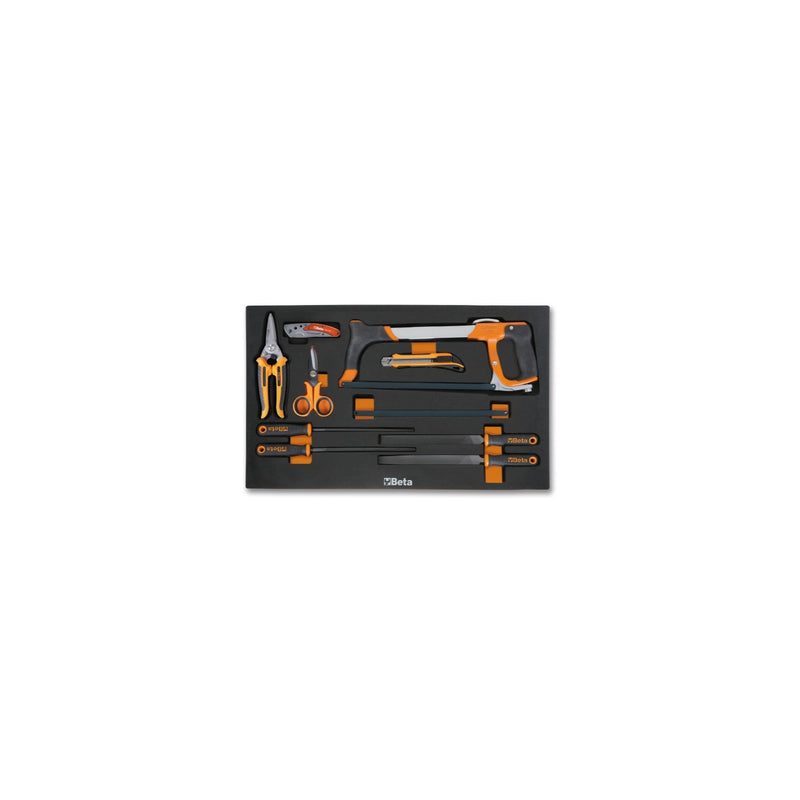 Beta Foam Tray With Files And Cutting Tools, 9-Piece - M284