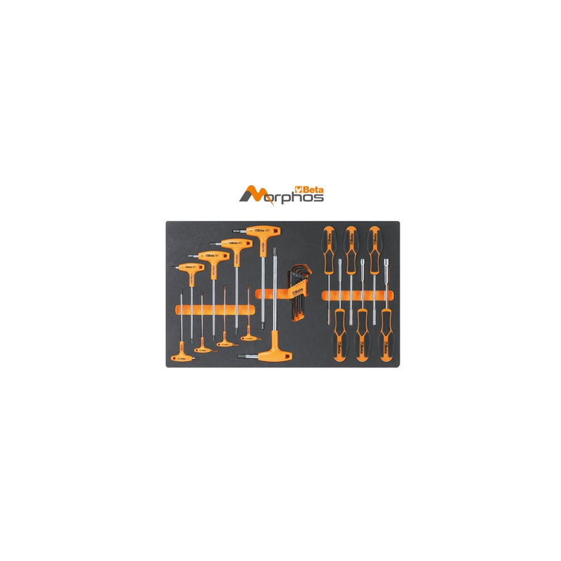 Beta Eva Foam Tray With Torx Screwdrivers, Offset Hexagon Key Wrenches And Sockets - M60MH