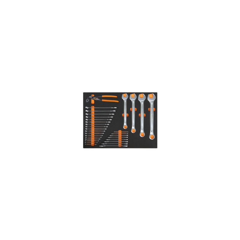 Beta Foam Tray With Combination Wrenches, Double Open End Wrenches And Slip Joint Pliers - MB12