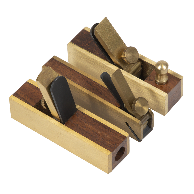 Sealey MBP03 Mini Brass Plane Set 3pc - additional view 2