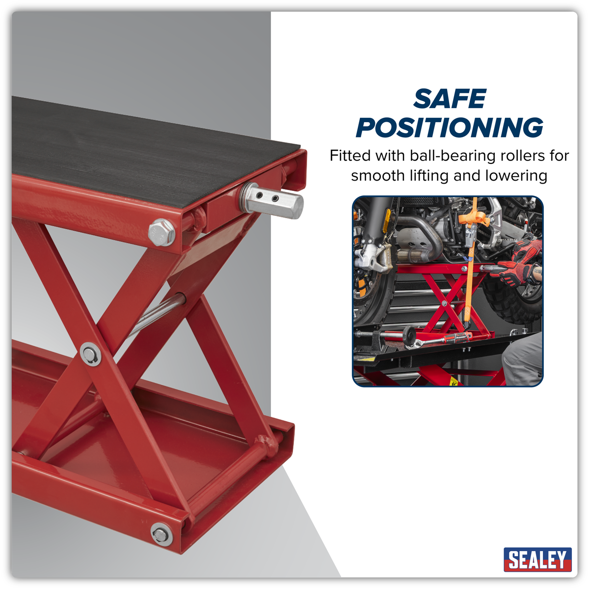 Sealey MC5908 Motorcycle Scissor Stand 450kg Capacity - additional view 13