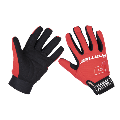 Sealey MG796L Premier Mechanic's Gloves Padded Palm - Large Pair