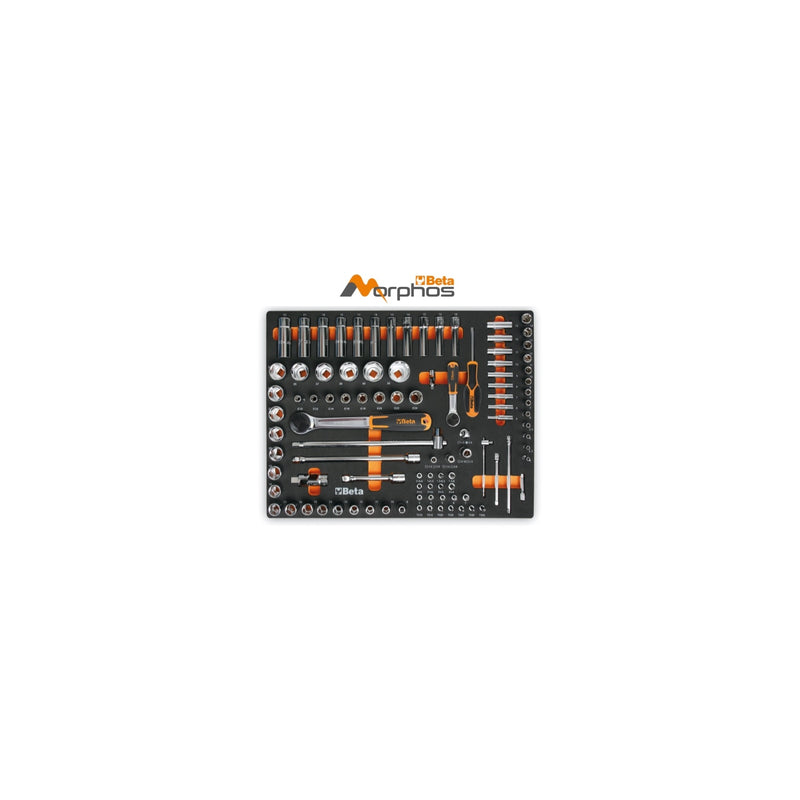 Beta Eva Foam Tray With Long 1/4 Inch And 1/2 Inch Sockets - MM100MH