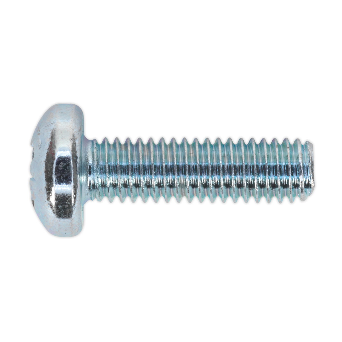 Sealey MSP620 Zinc Plated Pan Head Pozi Machine Screw M6 x 20mm, DIN 7985Z - Pack of 50