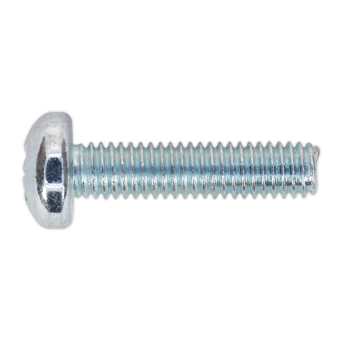 Sealey MSP625 Zinc Plated Pan Head Pozi Machine Screw M6 x 25mm, DIN 7985Z - Pack of 50