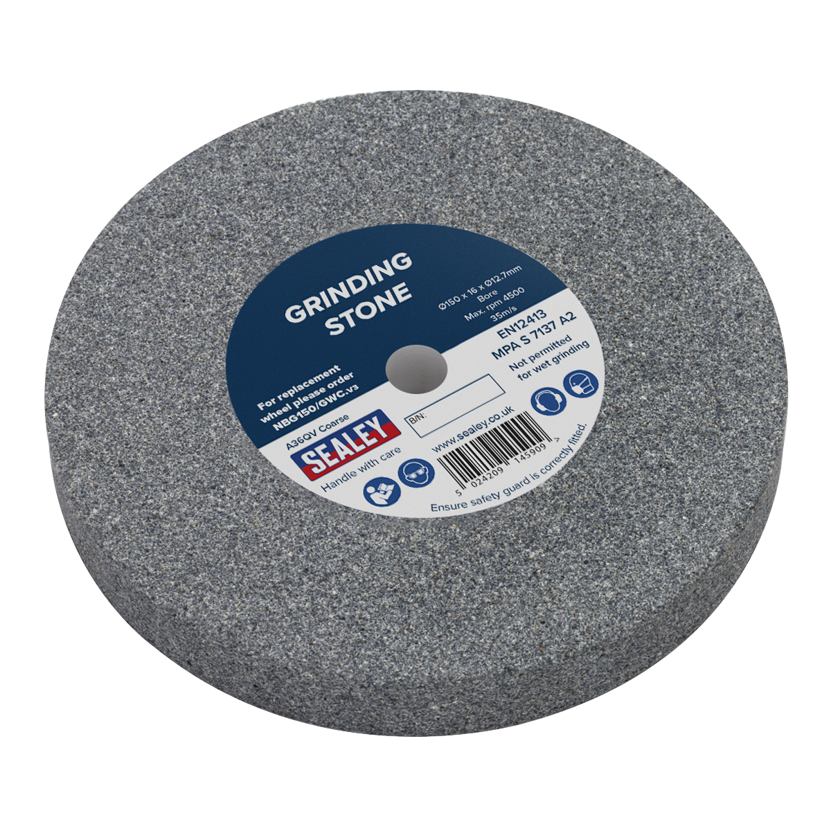 Sealey NBG150/GWC Grinding Stone 150 x 16mm - A36Q Coarse