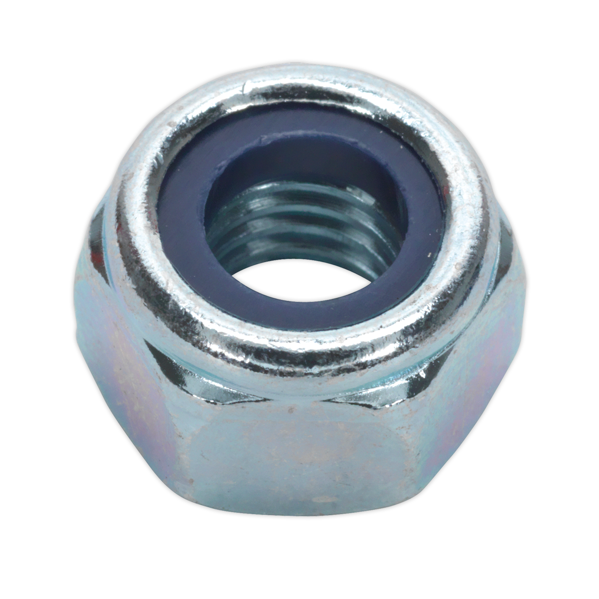 Sealey NLN10 Zinc Plated Nylon Locknut M10, DIN 982 - Pack of 100