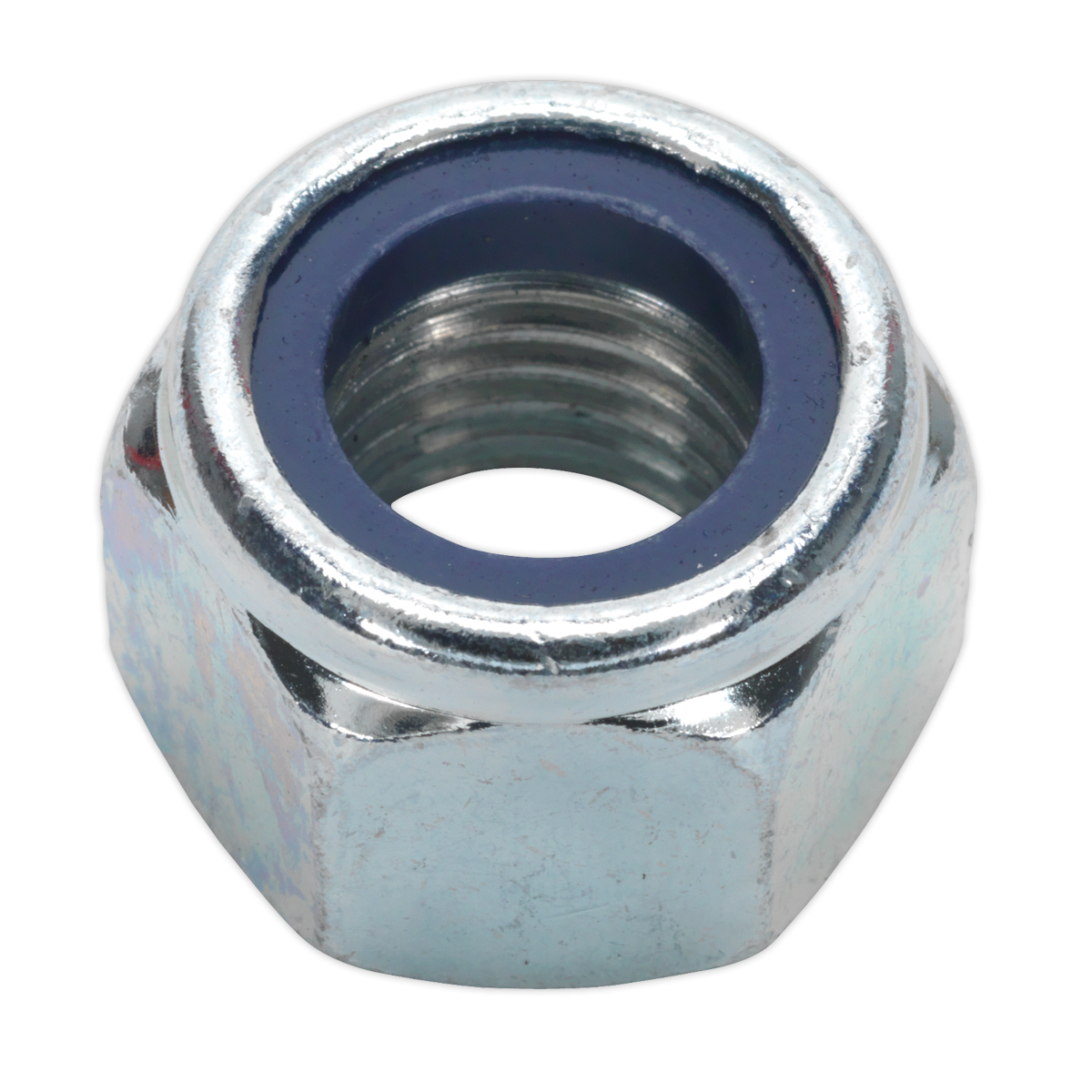 Sealey NLN16 Zinc Plated Nylon Locknut M16, DIN 982 - Pack of 25