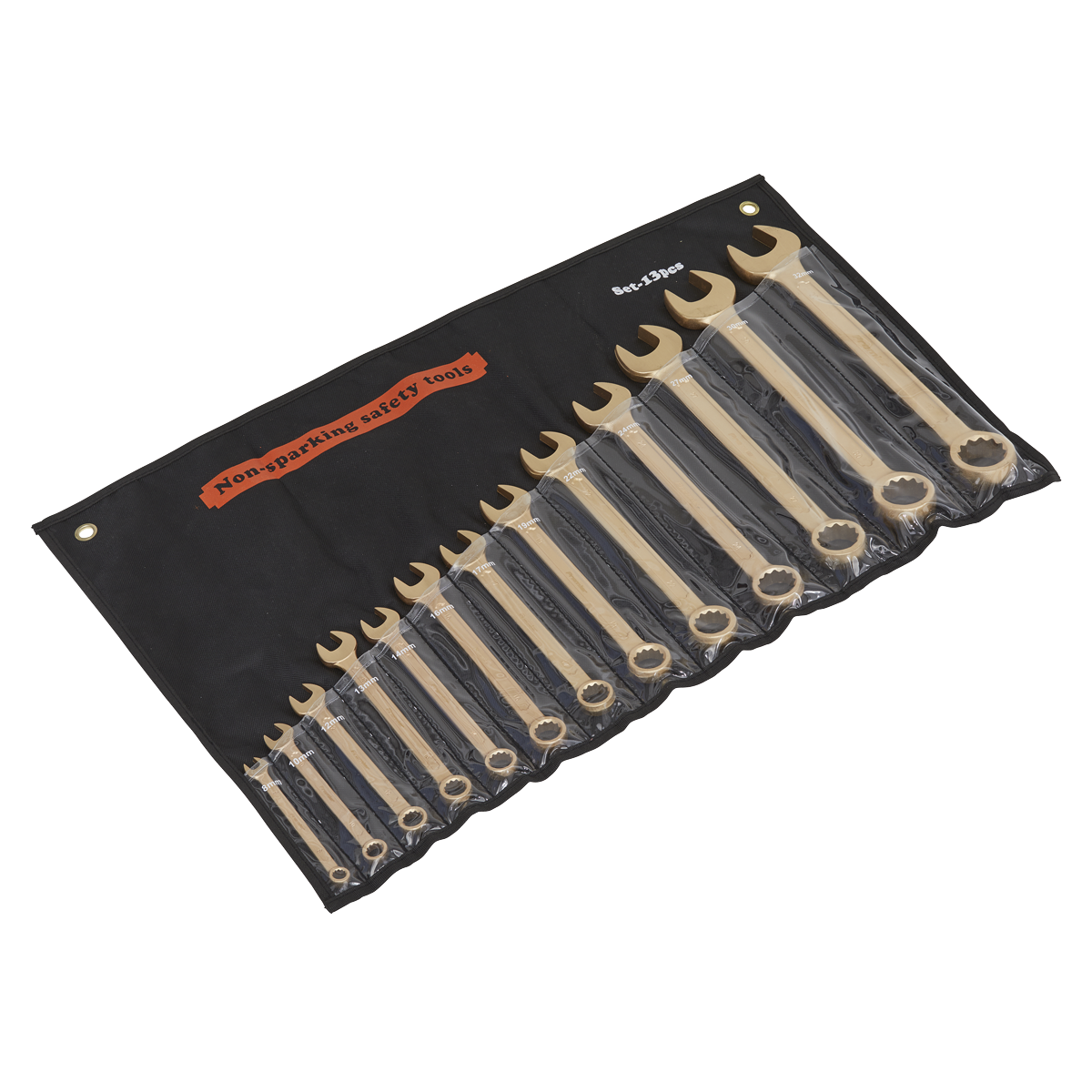 Sealey NS001 Premier Non-Sparking Combination Spanner Set 13pc - additional view 3