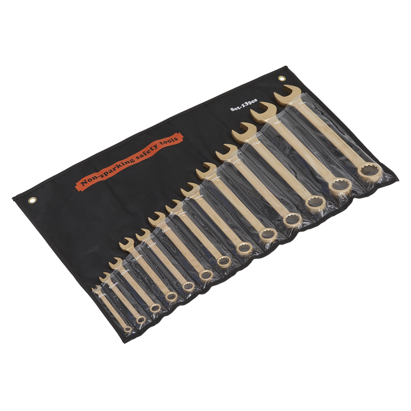 Sealey NS001 Premier Non-Sparking Combination Spanner Set 13pc - additional view 3