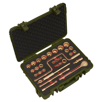Sealey NS039 Premier Non-Sparking Socket Set 1/2"Sq Drive 31pc