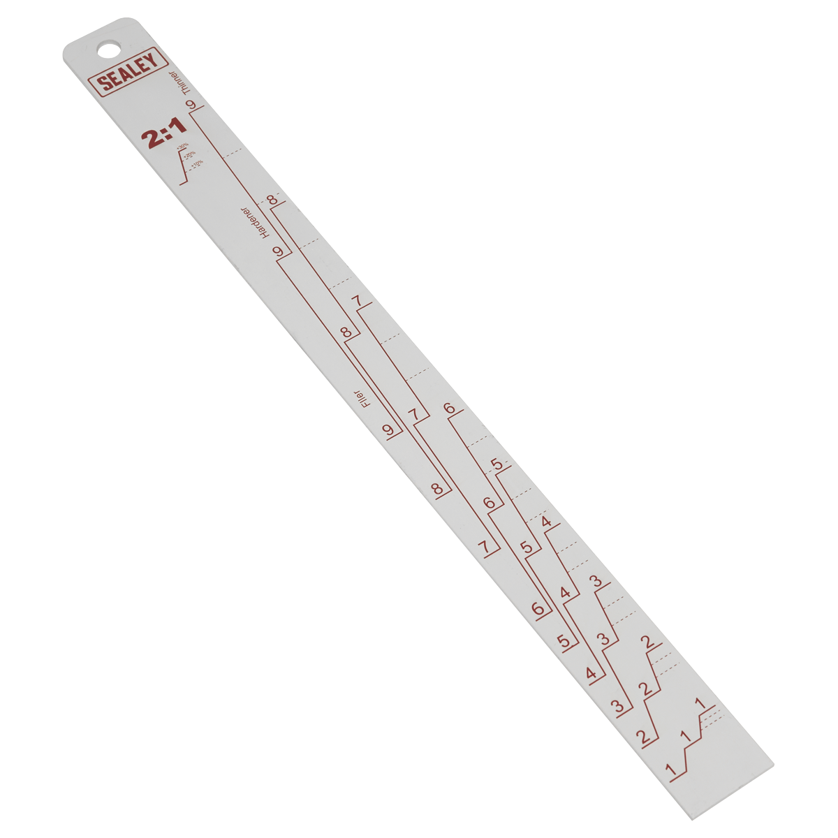 Sealey PA04 Aluminium Paint Measuring Stick 2:1/4:1 - additional view 4