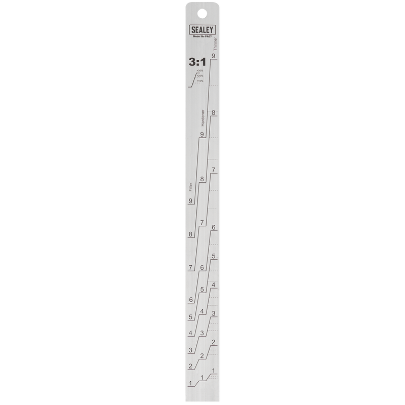 Sealey PA07 Aluminium Paint Measuring Stick 1:1/3:1