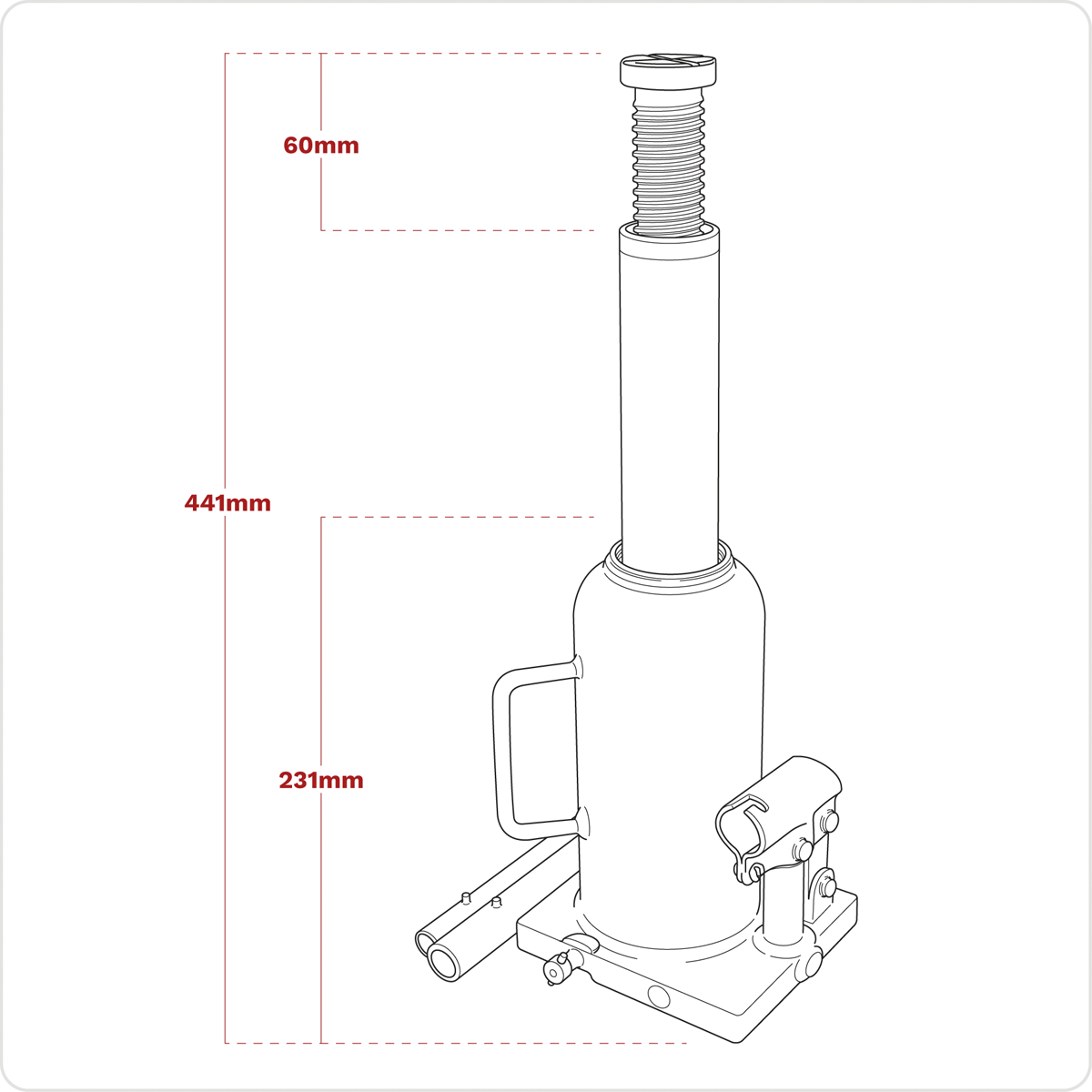 Sealey PBJ12S Viking Bottle Jack 12 Tonne - additional view 14