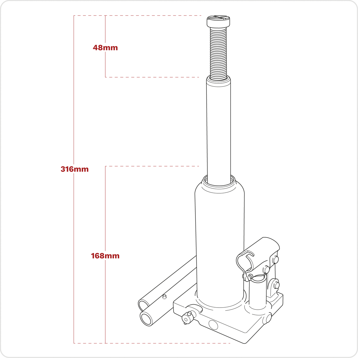 Sealey PBJ2S Viking Bottle Jack 2 Tonne - additional view 13