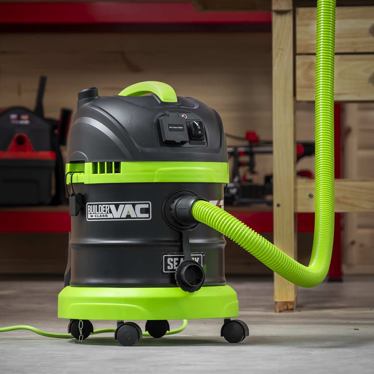 Sealey PC150BV BuilderVac® 15L M Class Vacuum Cleaner Wet & Dry with Stainless Steel Drum 1400W/230V - additional view 3