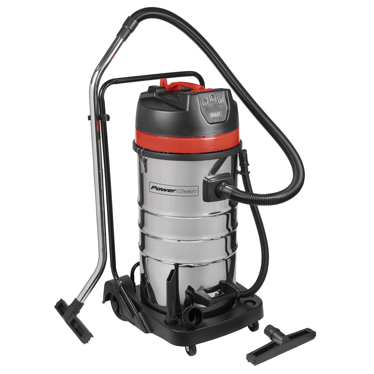Sealey PC4100 100L Vacuum Cleaner Wet & Dry with Stainless Steel Drum 3000W/230V
