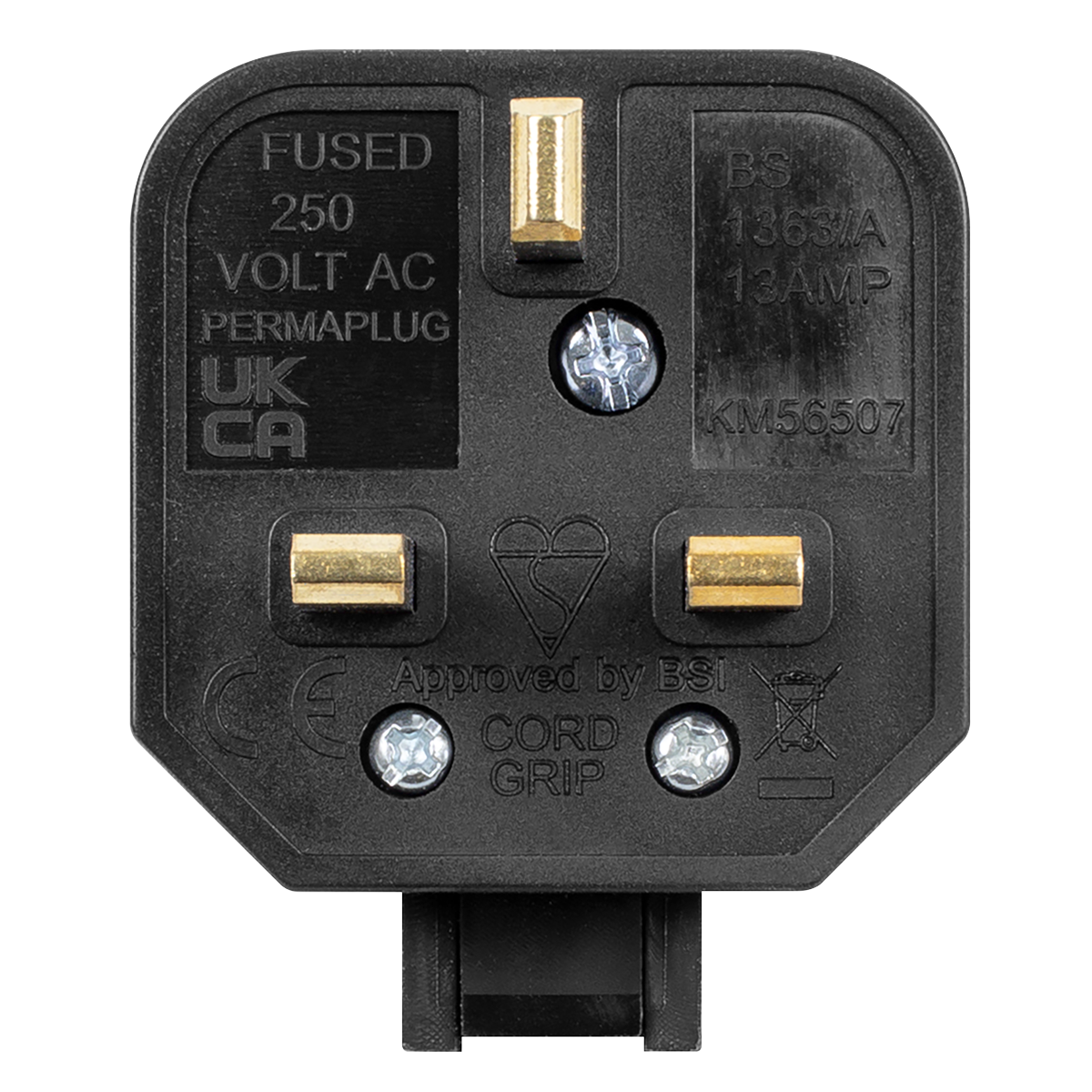Sealey PL/13/3S 13A Heavy-Duty Rewirable Plug - Black - additional view 7