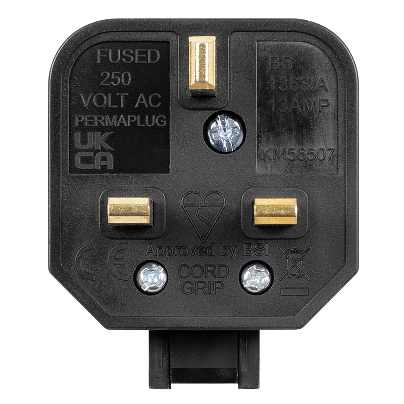 Sealey PL/13/3S 13A Heavy-Duty Rewirable Plug - Black - additional view 7