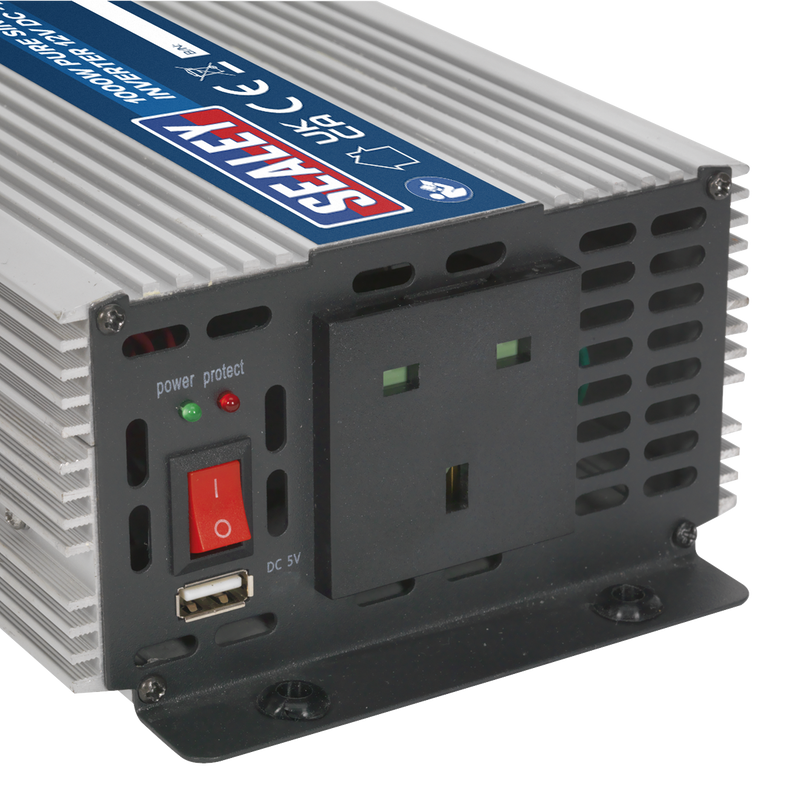 Sealey PSI1000 Pure Sine Wave Power Inverter 1000W 12V - additional view 2