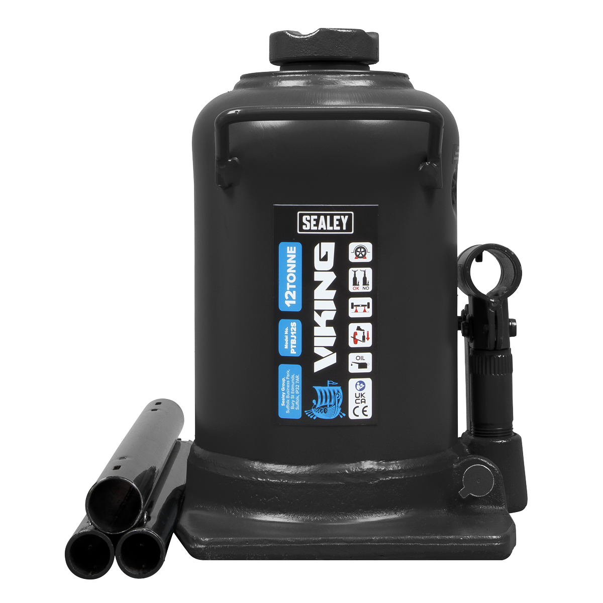 Sealey PTBJ12S Viking Telescopic Bottle Jack 12 Tonne - additional view 2