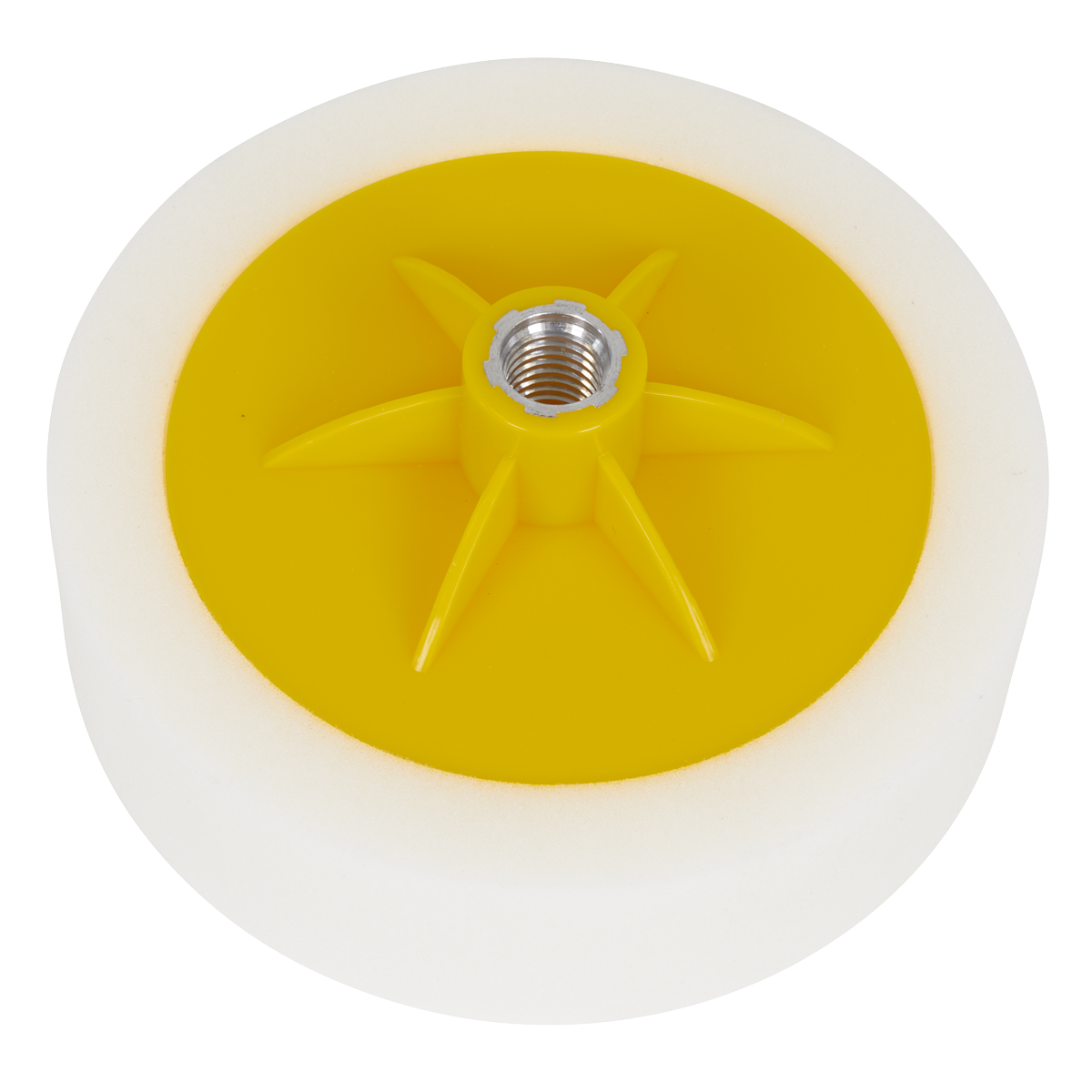 Sealey PTC/CH/5/8-W 150 x 50mm Buffing & Polishing Foam Head 5/8"UNC - White/Dense