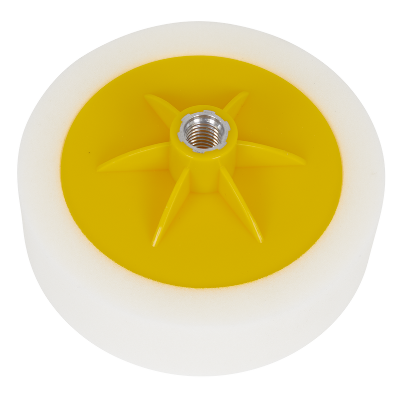 Sealey PTC/CH/5/8-W 150 x 50mm Buffing & Polishing Foam Head 5/8"UNC - White/Dense