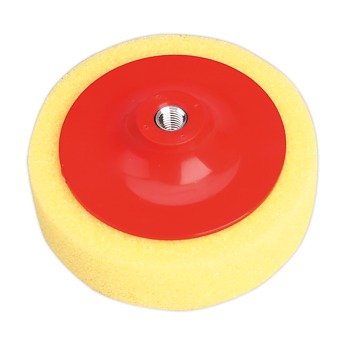 Sealey PTC/CH/M14-Y 150 x 50mm Buffing & Polishing Foam Head M14 x 2mm - Yellow/Coarse