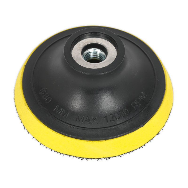 Sealey PTC75VM10 75mm Hook-and-Loop Backing Pad M10 x 1.5mm