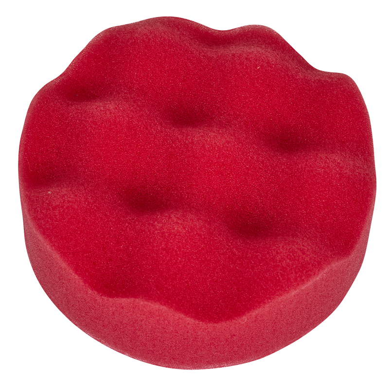 Sealey PTCCHW80R Hook-and-Loop Buffing & Polishing Foam Head 80 x 25mm - Red/Ultra-Soft