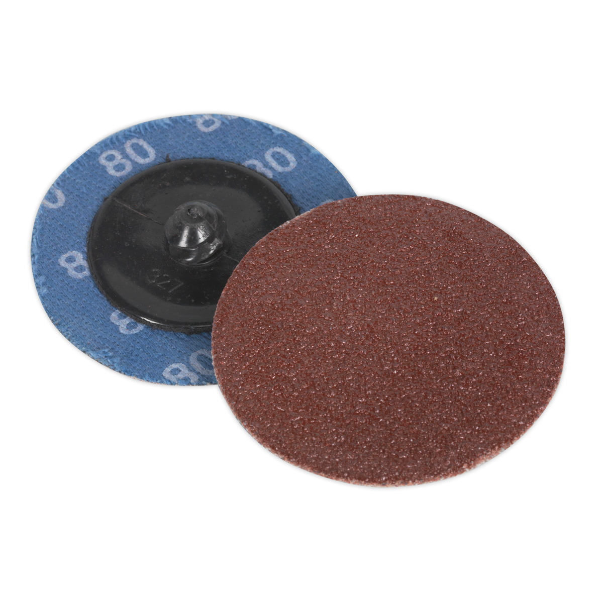 Sealey PTCQC5080 50mm Quick Change Sanding Disc 80Grit - Pack of 10