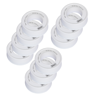 Sealey PTFE1210 PTFE Thread Sealing Tape 12mm x 12m