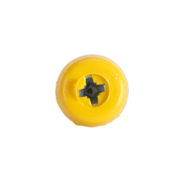 Sealey PTNP6 Numberplate Screw with Plastic Enclosed Head 4.8 x 24mm, Yellow - Pack of 50 - additional view 2
