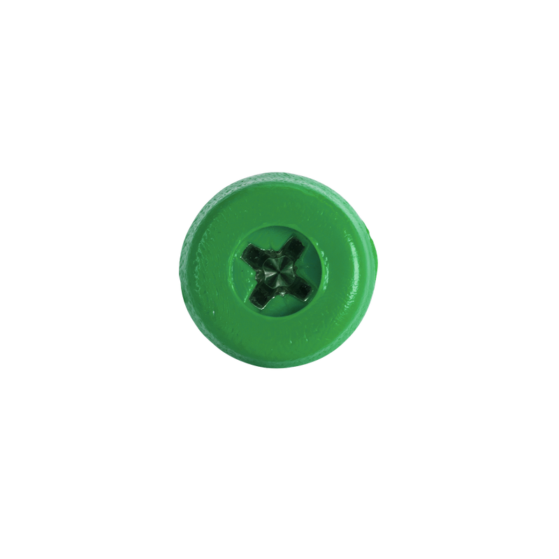 Sealey PTNPG Numberplate Screws 4.8 x 18mm, Green - Pack of 50 - additional view 3