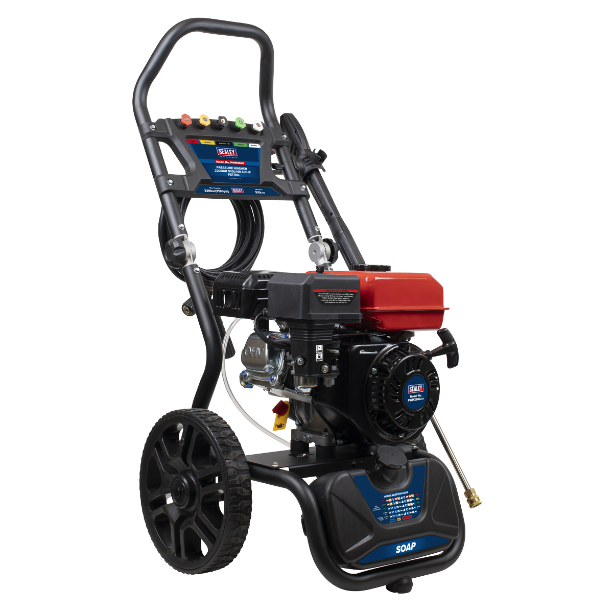 Sealey PWM2500 Pressure Washer 220bar 570L/hr 5.8hp - Petrol