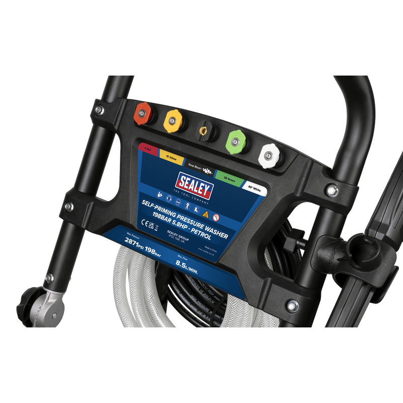 Sealey PWM2500SP Pressure Washer 198bar 513L/hr Self-Priming 5.8hp Petrol - additional view 6